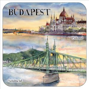 CZW.pohalá1-BU21  Parafa poháralátét,1 db-os, Budapest