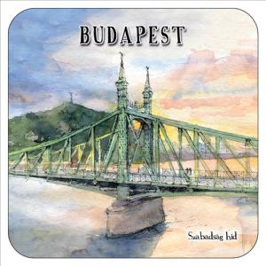 CZW.pohalá1-BU22  Parafa poháralátét,1 db-os, Budapest