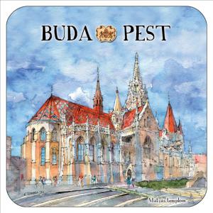 CZW.pohalá1-BU23  Parafa poháralátét,1 db-os, Budapest