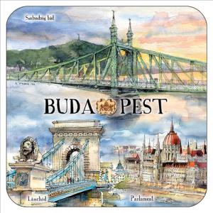 CZW.pohalá1-BU24  Parafa poháralátét,1 db-os, Budapest