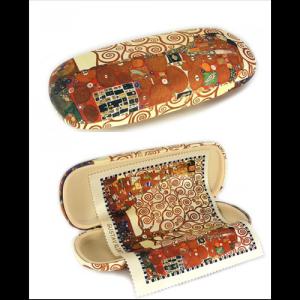 CZW.sztokkeKL-01 Szemüvegtok kendővel, Klimt: Csók,Várakozás