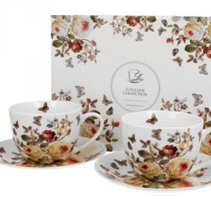 D.G.24234 Porceláncsésze+alj ,270ml,2 személyes,dobozban, Zahra