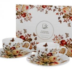 D.G.24272 Porceláncsésze+alj ,110 ml,2 személyes, dobozban, Zahra