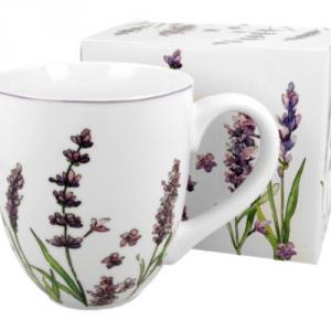 D.G.25637 Porcelán jumbóbögre dobozban,900 ml, Classic Lavender, levendula mintás