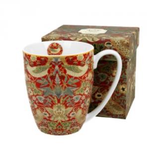 D.G.27389 Porcelánbögre 300ml dobozban, William Morris:Strawberry Thief Red