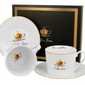 D.G.34677 Porceláncsésze+alj,230ml,2 személyes,dobozban, Coffee Time 1