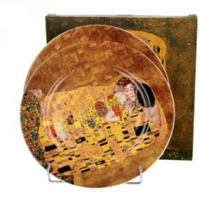 D.G.35452 Porcelán desszerttányér 2 db-os szett, dobozban, 19cm, Klimt: The Kiss