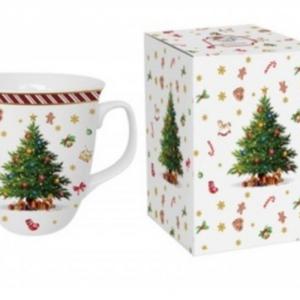 D.G.36589 Porcelánbögre 650ml, dobozban, Christmas Tree 2