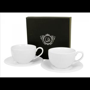D.G.50394 Porceláncsésze+alj, 250ml, 2 személyes, dobozban, Diamond