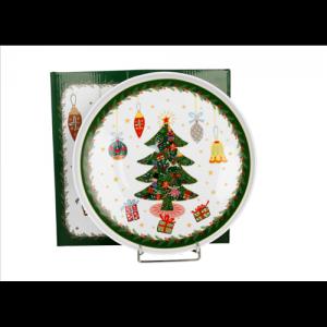 D.G.50981 Porcelántányér 25cm, dobozban, Around Christmas Tree
