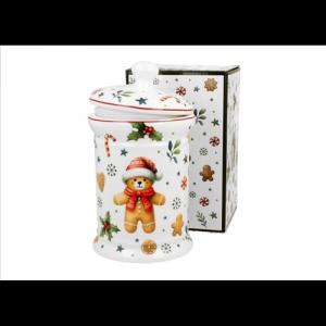 D.G.51100 Porcelán keksztároló 11x19cm, 800ml, dobozban, Christmas Cuties