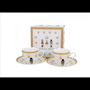 D.G.51179 Porceláncsésze+alj, 90ml, 2 személyes, dobozban, Christmas Ballerina