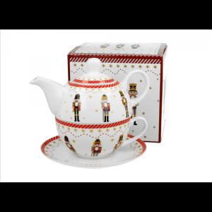 D.G.51315 Porcelán egyszemélyes teázós szett 300ml, dobozban, Christmas Nutcracker