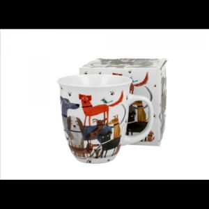 D.G.53937 Porcelánbögre 650ml, dobozban, Dog walk