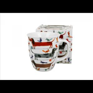 D.G.53975 Porcelánbögre 650ml, dobozban, Long Dogs