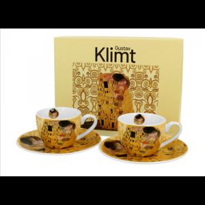 D.G.57041 Porceláncsésze+alj, 110ml, 2 személyes, dobozban, Klimt: The Kiss