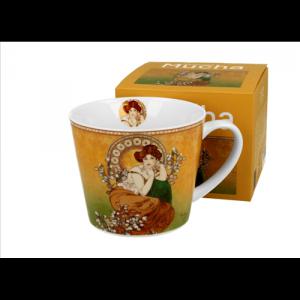 D.G.59410 Porcelánbögre 600ml,dobozban, Mucha:Topáz