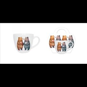 D.G.61666 Porcelánbögre 460ml, díszcsomagolásban, Bears 1