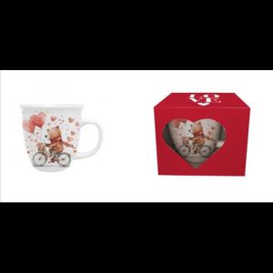 D.G.61949 Porcelánbögre 650ml, dobozban, Bear on a bike