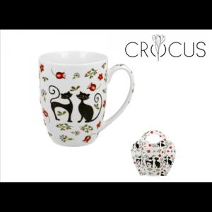D.G.64285 Porcelánbögre 350ml, díszcsomagolásban, Ethno Cats