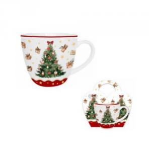 D.G.69136 Porcelánbögre 460ml, díszcsomagolásban, Christmas Tree 3