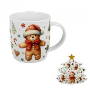 D.G.70866 Porcelánbögre 400ml, fenyőfa díszcsomagolásban, Christmas Cuties