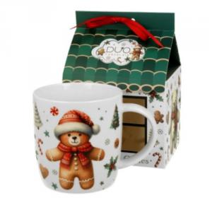 D.G.70873 Porcelánbögre 400ml, házikó díszcsomagolásban, Christmas Cuties