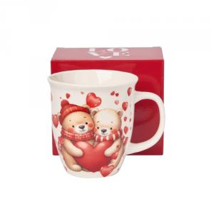 D.G.74697 Porcelánbögre 650ml, dobozban, Bears with Hearts