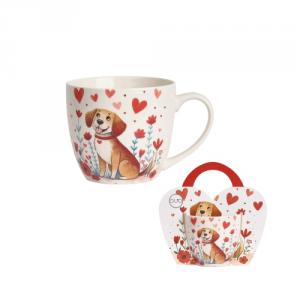 D.G.74727 Porcelánbögre 460ml,  díszcsomagolásban, Dog