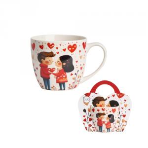 D.G.74925 Porcelánbögre 460ml,  díszcsomagolásban, Couple
