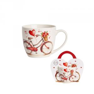 D.G.74963  Porcelánbögre 460ml,  díszcsomagolásban, Bike