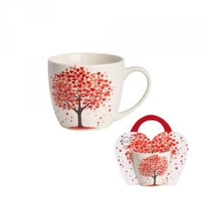 D.G.75038 Porcelánbögre 460ml,  díszcsomagolásban, Tree