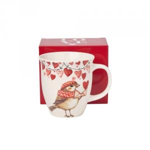 D.G.75083 Porcelánbögre 650ml, dobozban, Sparrow