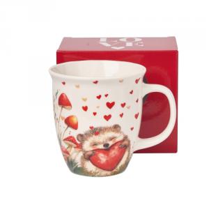 D.G.75120 Porcelánbögre 650ml, dobozban, Hedgehog