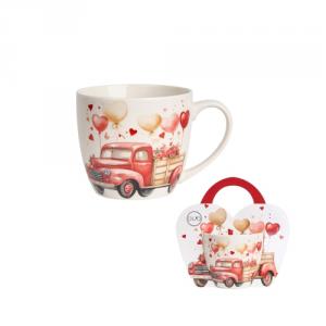 D.G.75991 Porcelánbögre 460ml,  díszcsomagolásban, Car
