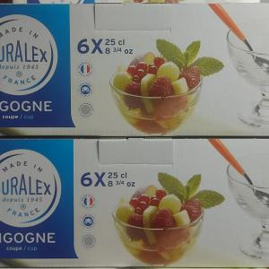 Duralex Gigogne talpas fagylalt kehely, 25cl, 6db