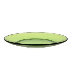 Duralex Lys Green zöld átlátszó üveg, desszert tányér, 19 cm, 201216