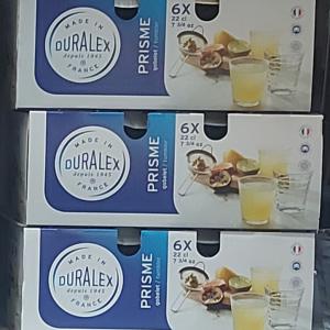 Duralex Prisme trans, üveg pohár, átlátszó, 22cl, 6db