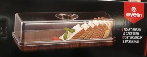 Evelin plastic szeletelt kenyér tároló, szögletes, 16X39X13 cm, 287017