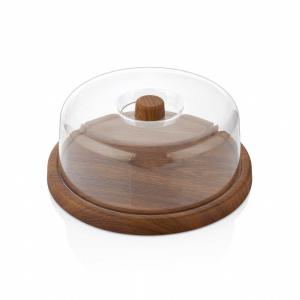 EVELIN plastic tortatál+búra kerek 31x13 cm, 10503 M