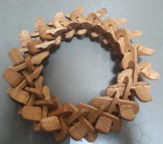 Fa bogrács alátét ,17 cm, 302028