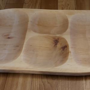 Fa kínáló tál, osztott, 4 részes, 51 cm, 302032