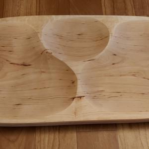 Fa kínálótál osztott, 3 részes, 47 cm, 302031