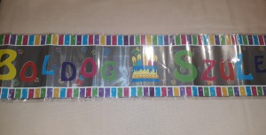 Fólia felirat (Boldog születésnapot), 3,6 m