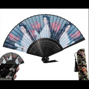 FRI.10149 Legyező 37x21x3cm, műanyag/polyester, Sisi