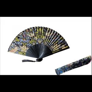 FRI.10161 Legyező 37x21x3cm, műanyag/polyester, William Morris:Strawberry Thief