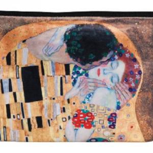 FRI.19381 Kozmetikai táska 25x3x17cm, polyester,Klimt:The Kiss