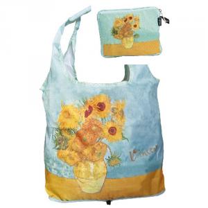 FRI.40537 Táska a táskában, polyester,42x48cm,Van Gogh:Sunflowers, összehajtva 16x13cm