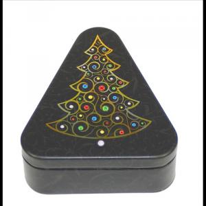 GAW.3208/081 Konyhai fémdoboz háromszögű, 69x64x19mm, Festive Season