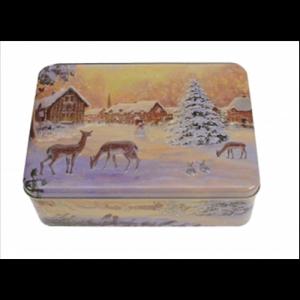 GAW.3298/019 Konyhai fémdoboz dombornyomott 223x167x70mm, Winter Nostalgia